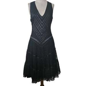 Strenesse Black Lace Cocktail Dress Size 4